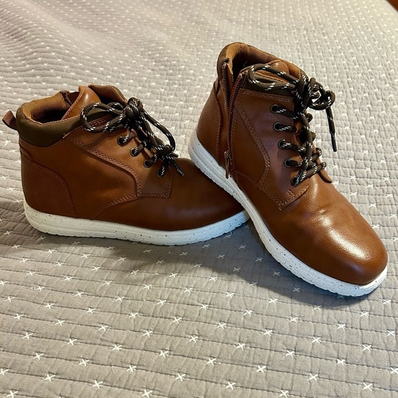 Sonoma Other - Sonoma Brown and White Boots with Lace-Up Design